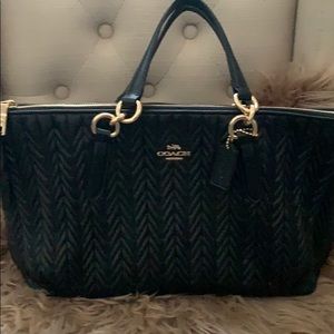 Coach quilted satchel